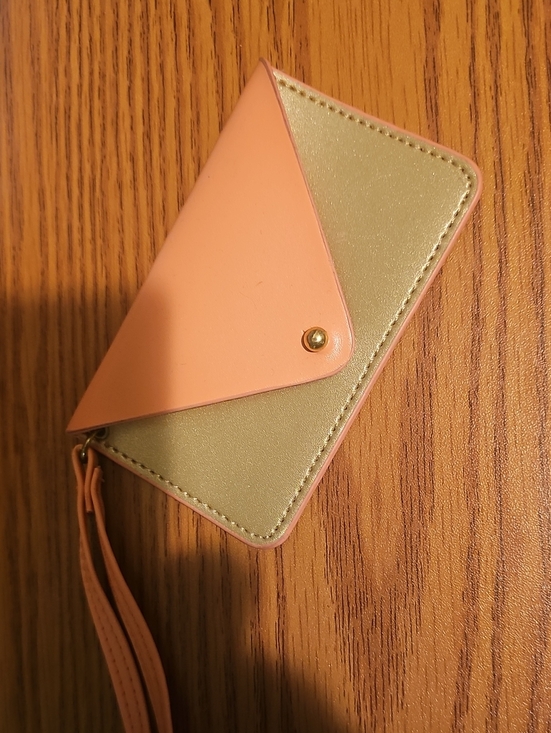 Minor History Handbags - Minor History Peach and Gold Envelope Coin Purse